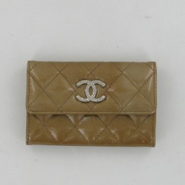Wallet leather varnish quilted CHANEL