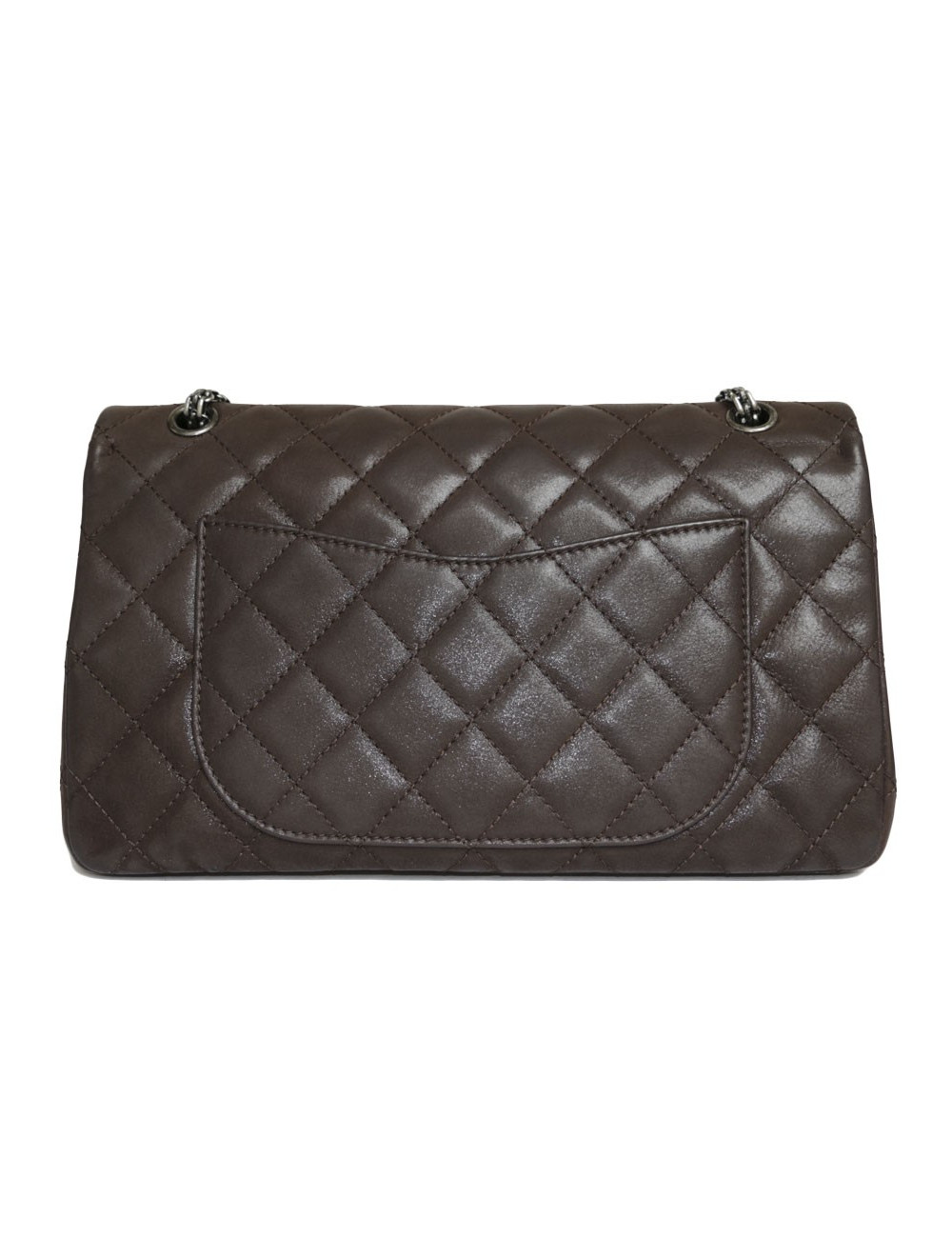 Sac 2.55 CHANEL cuir marron brillant