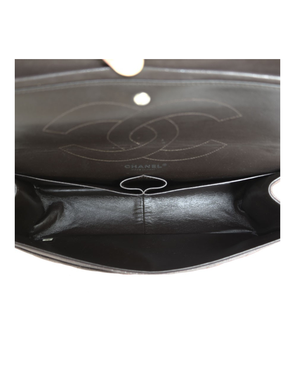 Sac 2.55 CHANEL cuir marron brillant