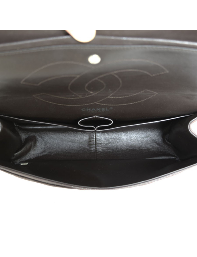 Sac 2.55 CHANEL cuir marron brillant