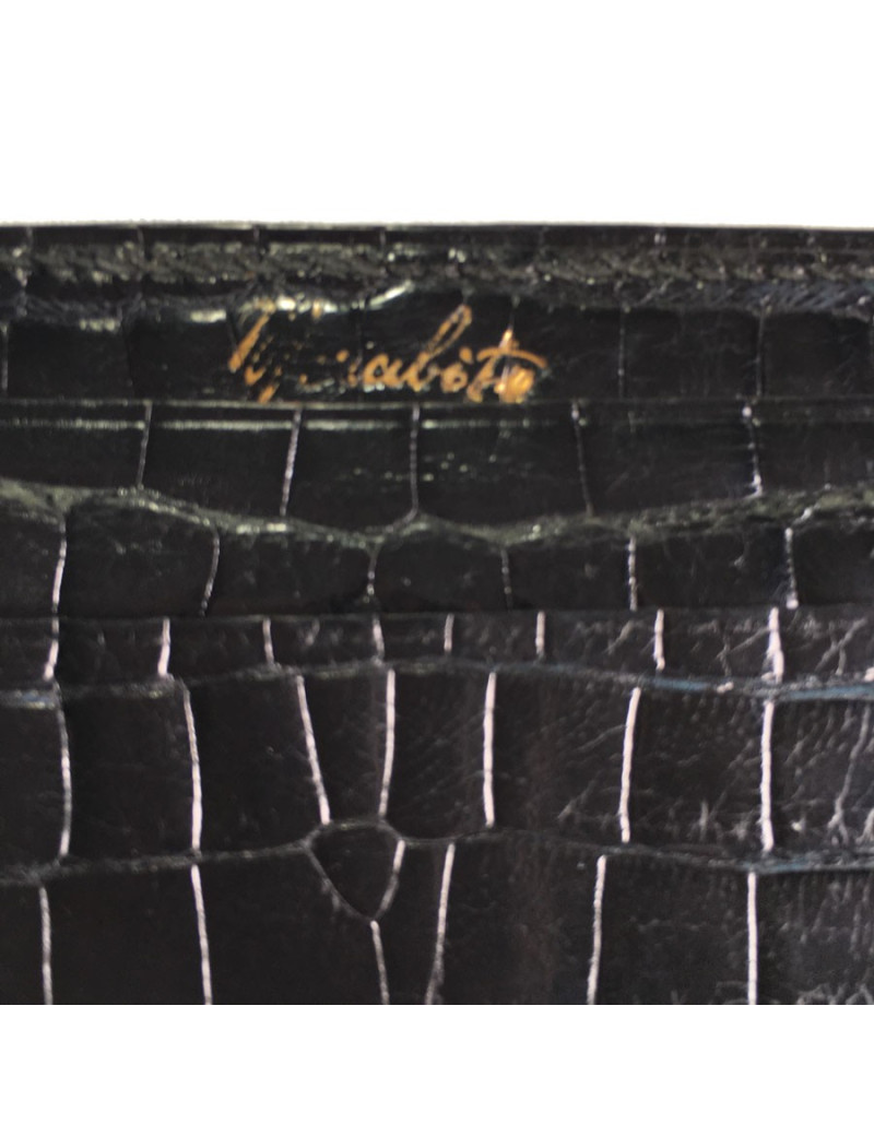 Porte-carte MORABITO en crocodile et or