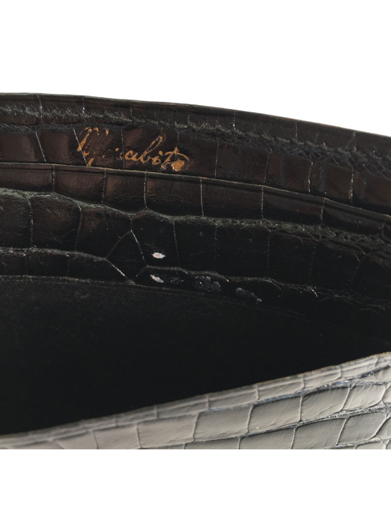 Porte-carte MORABITO en crocodile et or