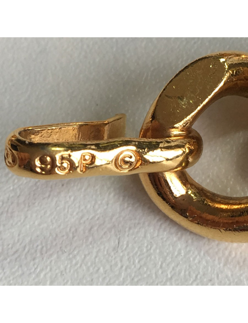 Ceinture CHANEL chaîne et cuir blanc