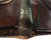 CELINE Vintage canvas and brown leather portfolio