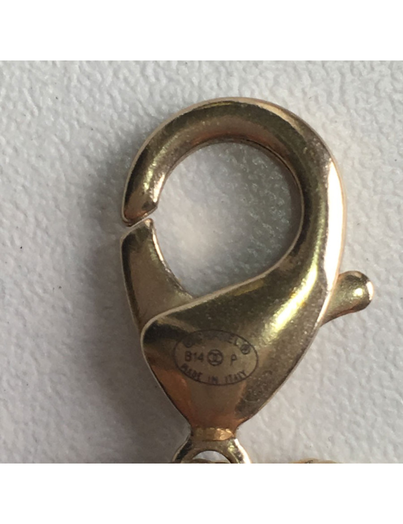 Sautoir CHANEL "100 ans" chaîne couleur or pâle et médaillons