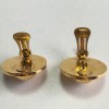 Boucles d'oreille CELINE vintage demi sphères en métal doré