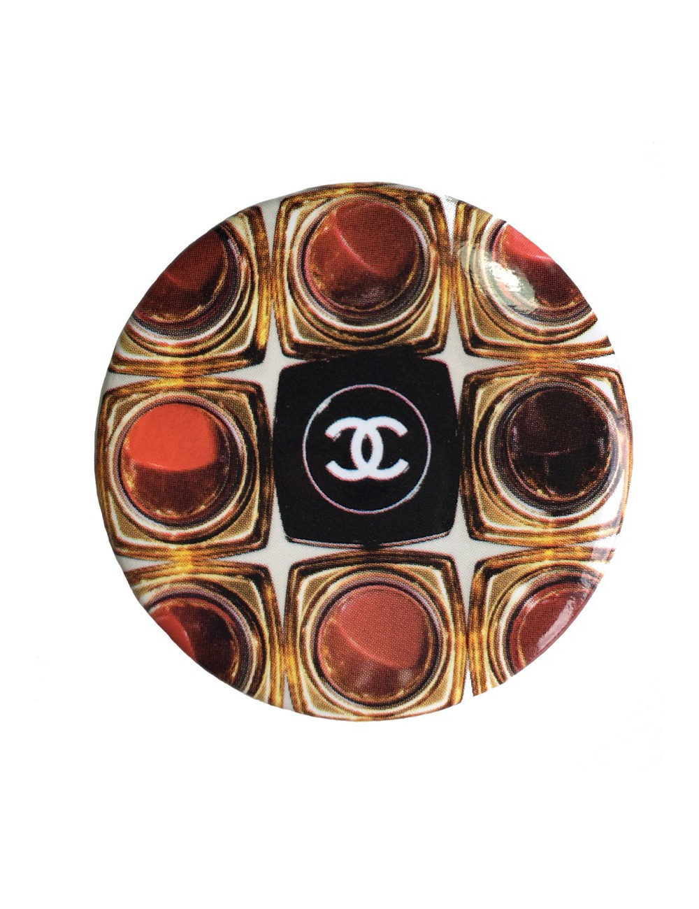 Pin s CHANEL rond en métal