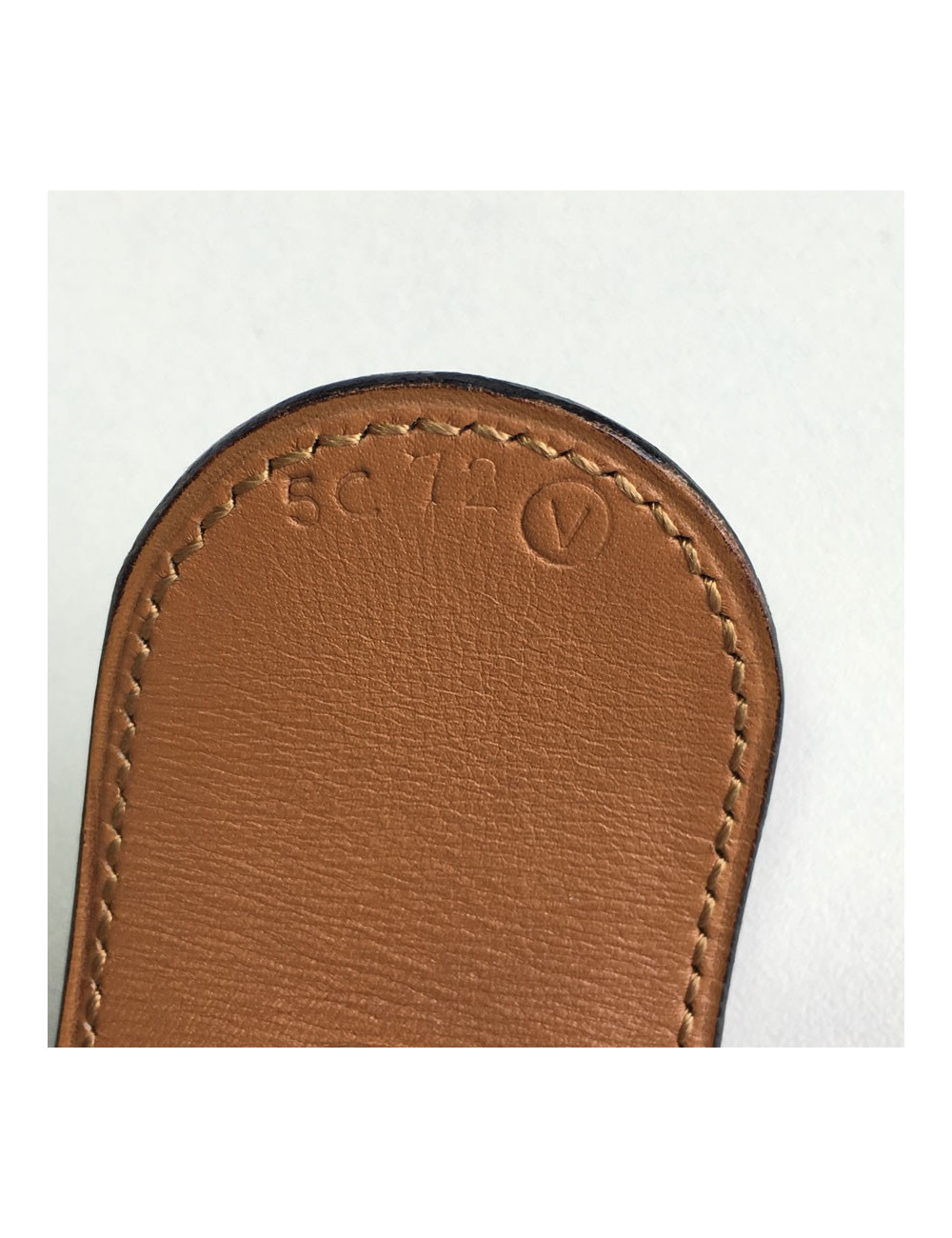 Belt HERMES "Piano" black box leather