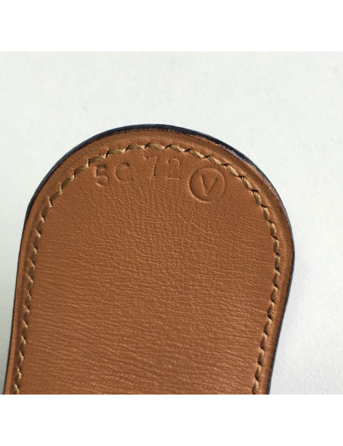 Belt HERMES "Piano" black box leather