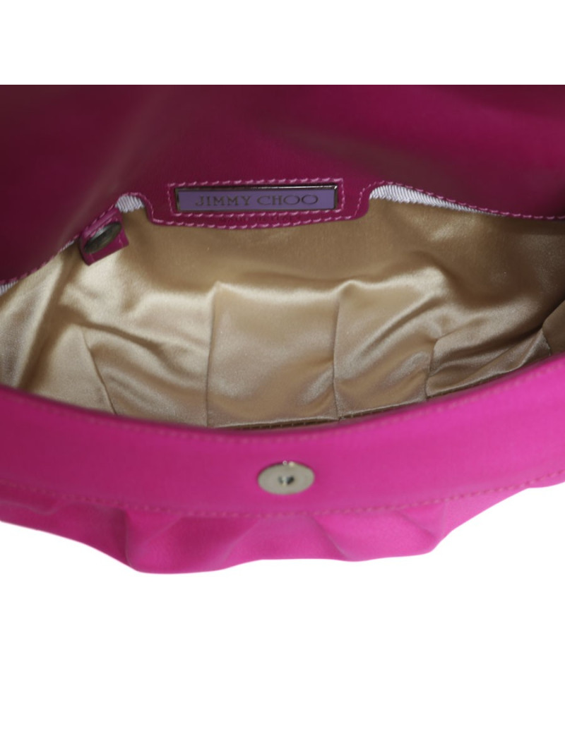JIMMY CHOO mini bag in magenta Silk Satin