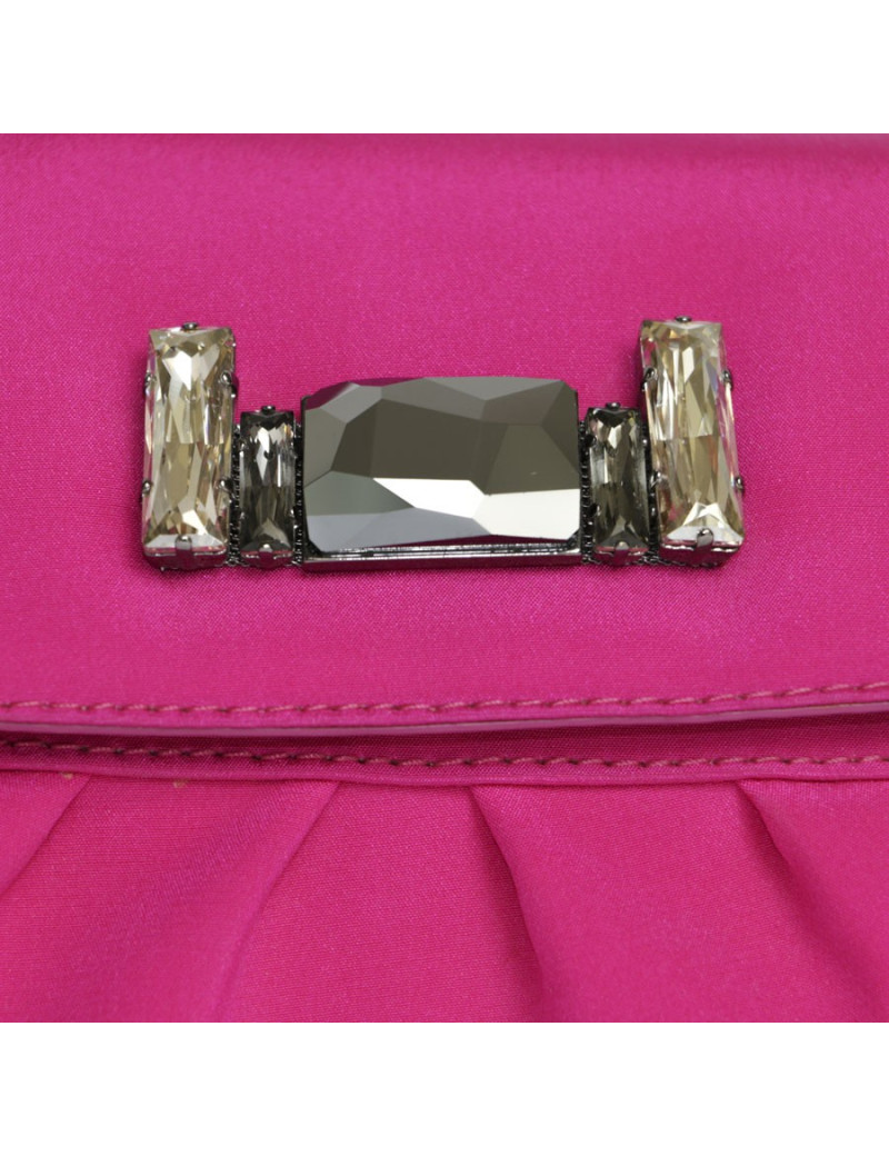 JIMMY CHOO mini bag in magenta Silk Satin