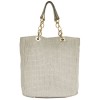 CHRISTIAN DIOR tote bag in beige leather