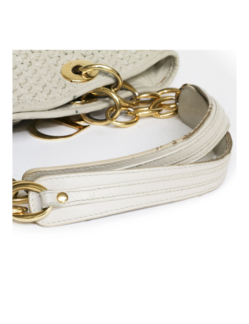 Sac cabas CHRISTIAN DIOR cuir tressé