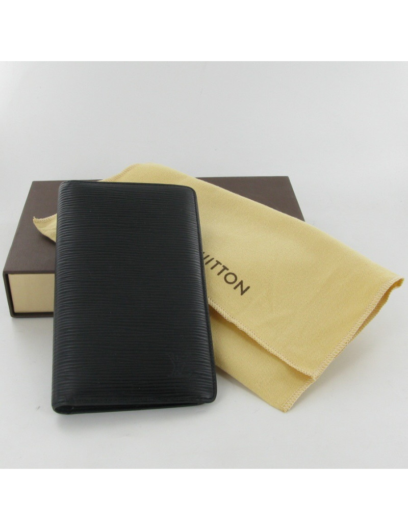 Portefeuille en cuir noir LOUIS VUITTON