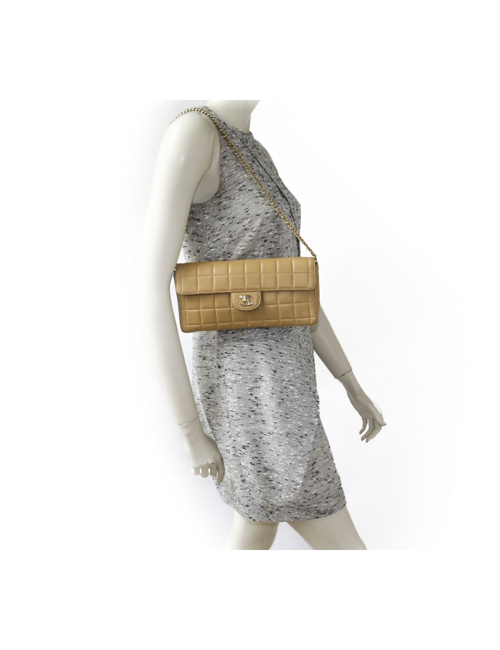 Sac CHANEL Baguette gold