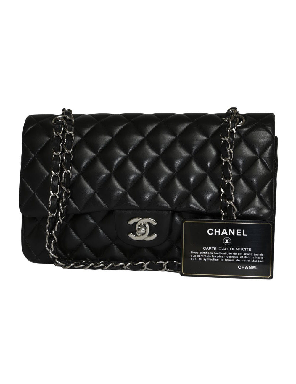 Timeless CHANEL quilted smooth lambskin bag