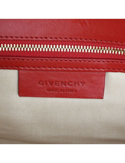 GIVENCHY red leather pouch