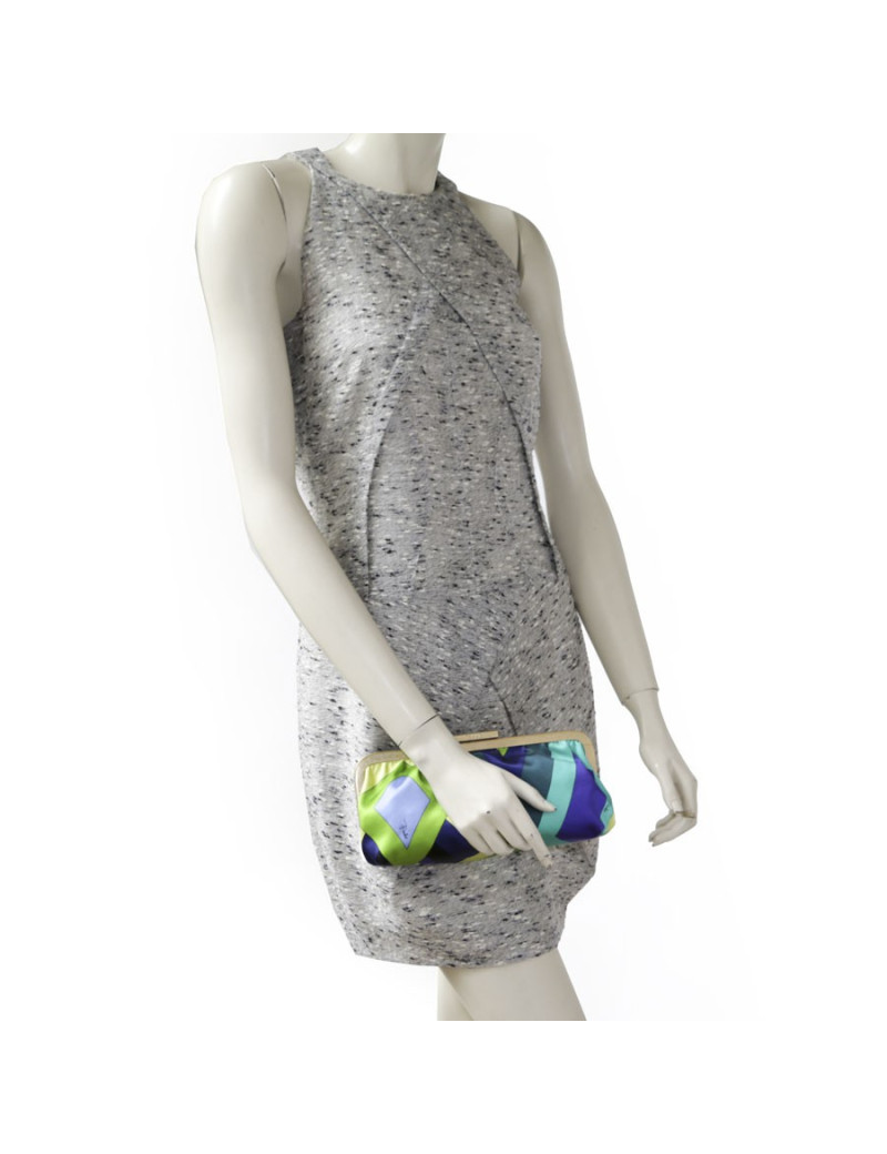 Pochette PUCCI motifs géométriques multicolores