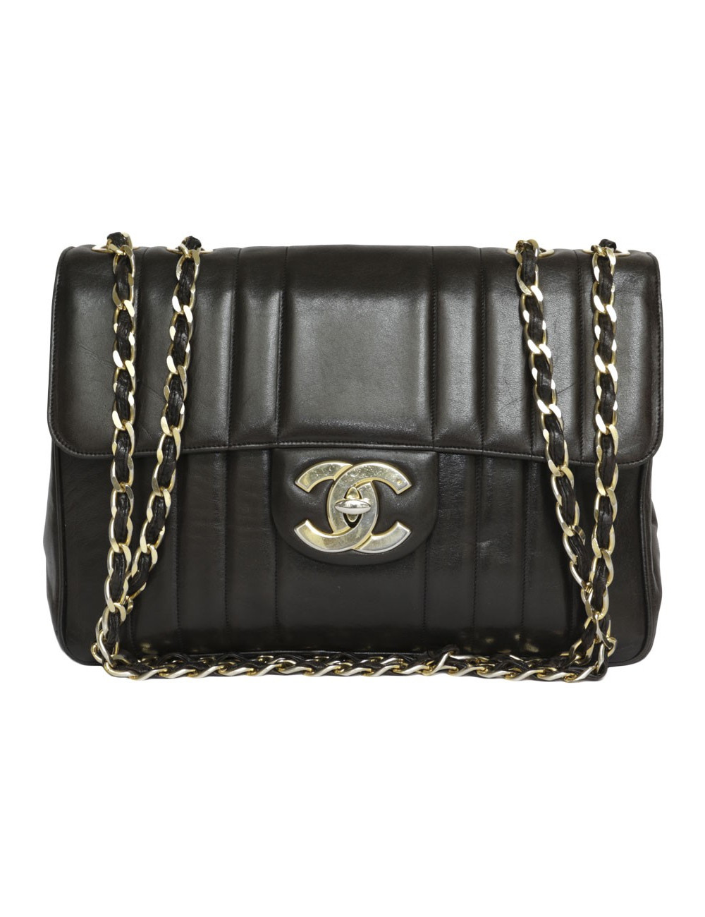 Sac maxi jumbo CHANEL Vintage marron