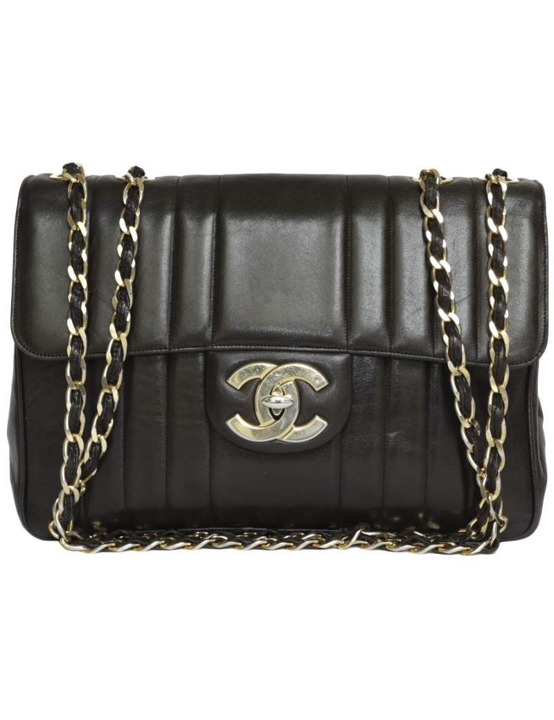 Sac maxi jumbo CHANEL Vintage marron