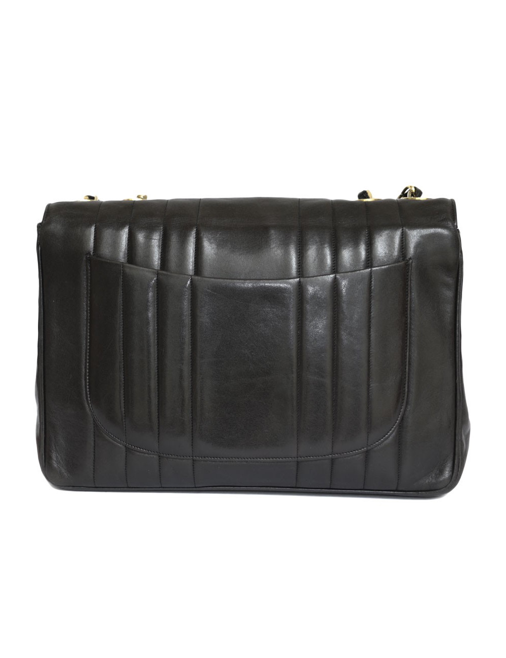 CHANEL Vintage Jumbo Brown