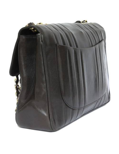 Sac maxi jumbo CHANEL Vintage marron