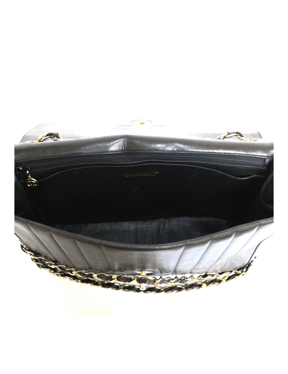 CHANEL Vintage Jumbo Brown