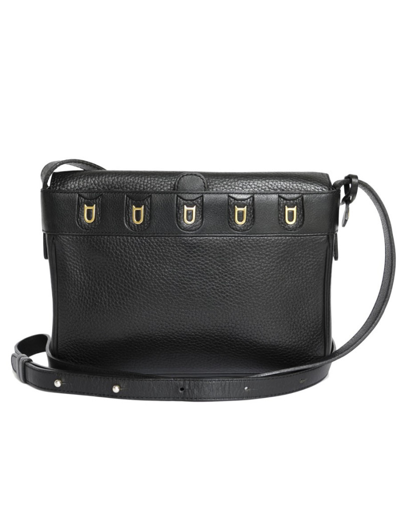 Pochette DELVAUX cuir grainé noir
