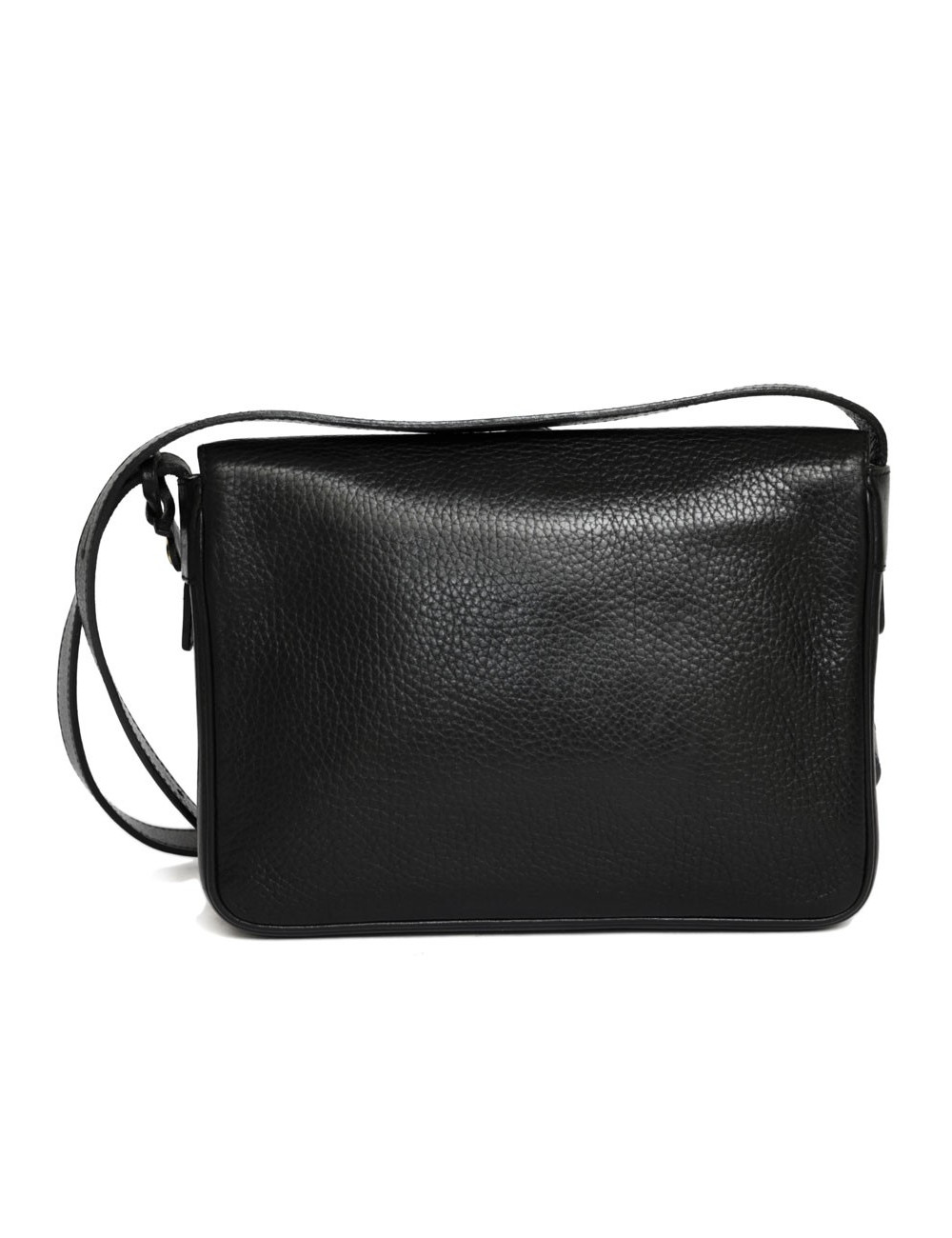DELVAUX clutch bag in black grained leather