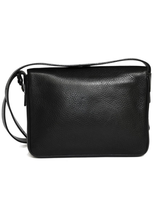 DELVAUX clutch bag in black grained leather