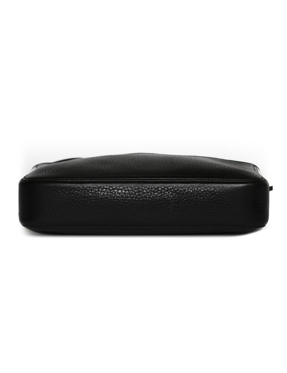 DELVAUX clutch bag in black grained leather