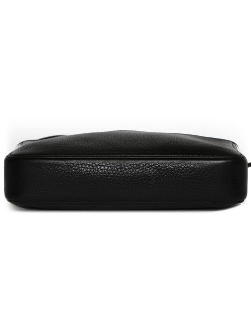 Pochette DELVAUX cuir grainé noir