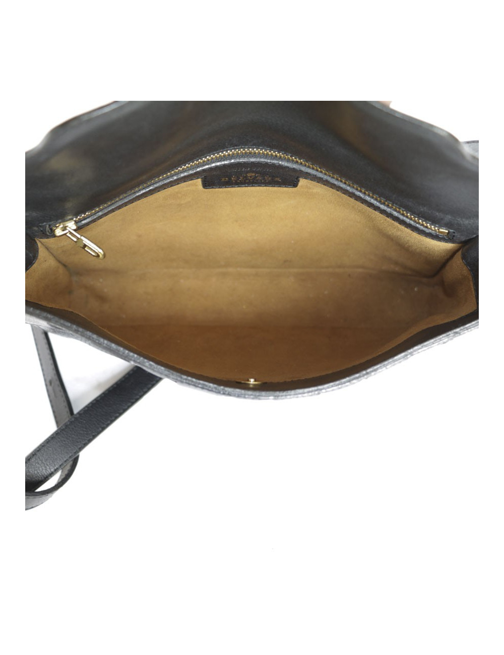 Pochette DELVAUX cuir grainé noir