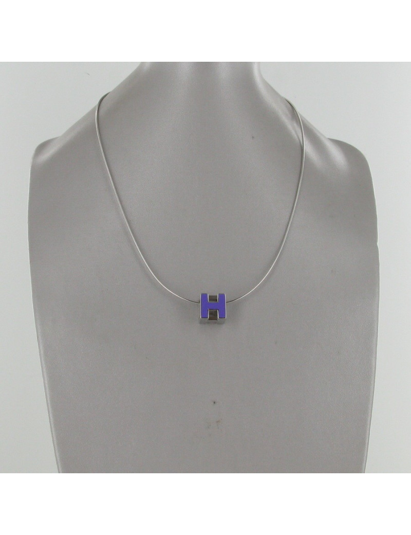Pendentif cage violet HERMES