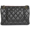 Black CHANEL quilted leather bag
