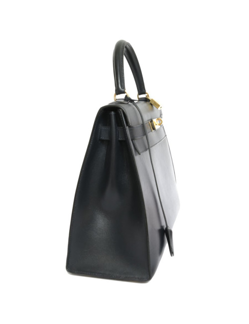 Kelly 32 HERMES leather blue box night