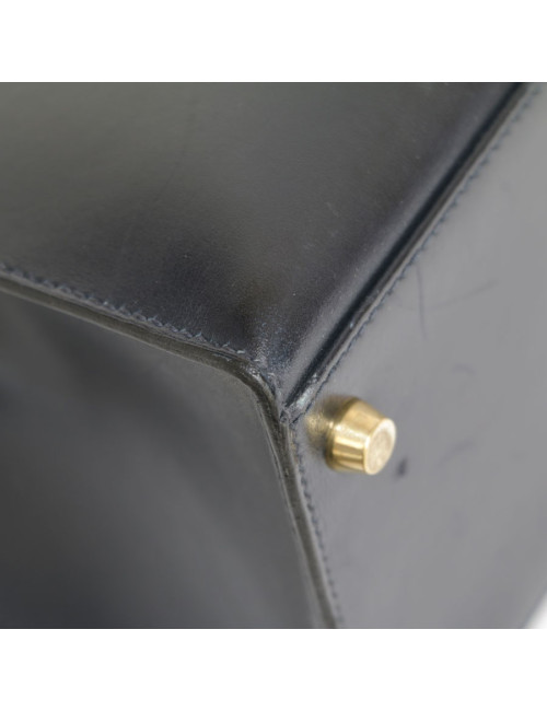 Kelly 32 HERMES leather blue box night