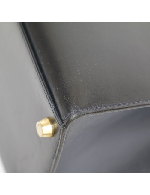 Kelly 32 HERMES leather blue box night