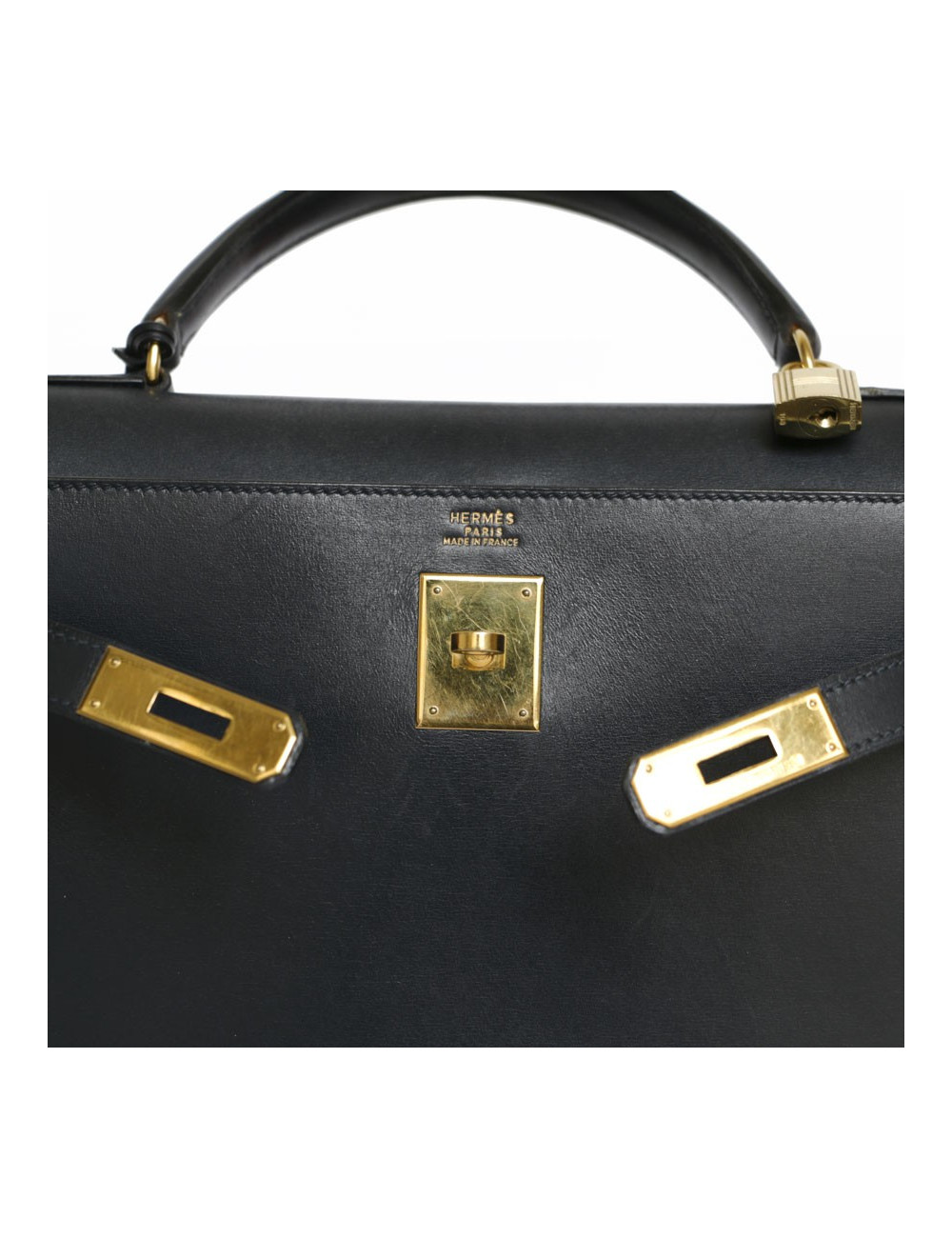 Kelly 32 HERMES leather blue box night