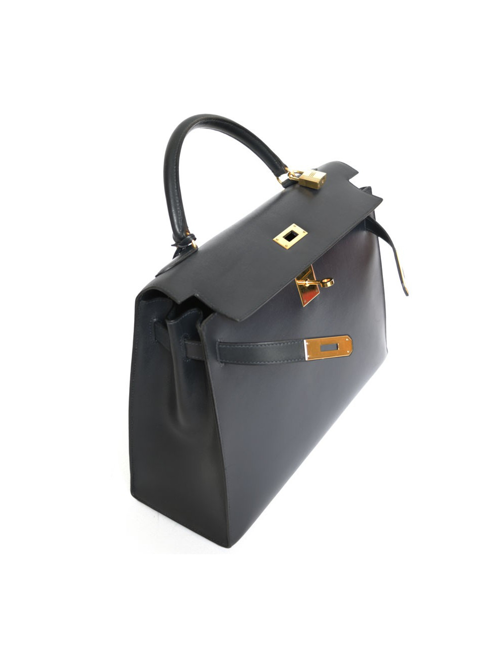 Kelly 32 HERMES leather blue box night