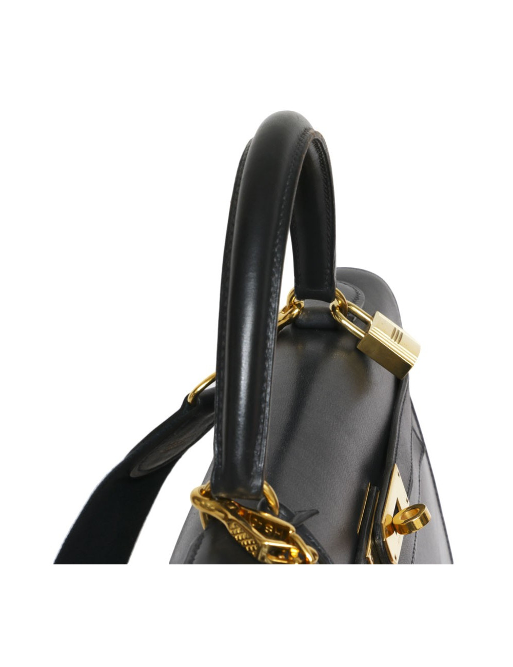 Kelly 32 HERMES leather blue box night