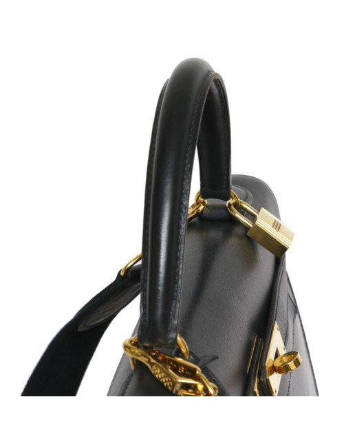 Kelly 32 HERMES leather blue box night