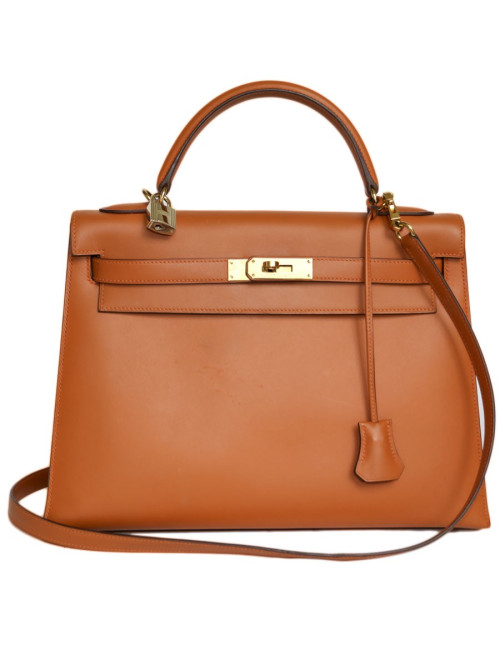 Kelly 32 HERMES cuir box orange