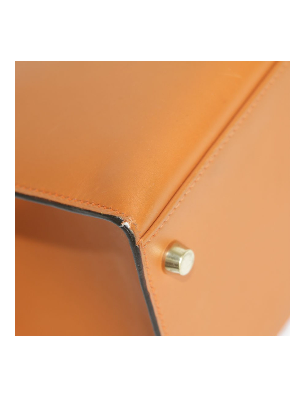 Kelly 32 HERMES cuir box orange feu