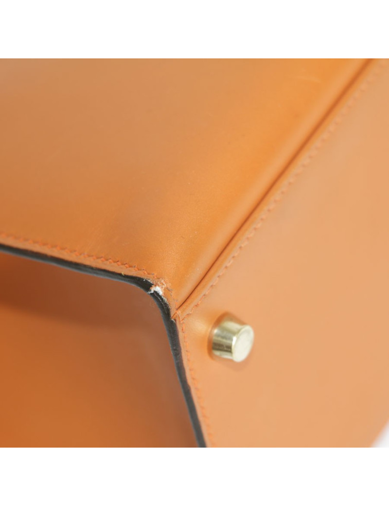 Kelly 32 HERMES leather fire orange box