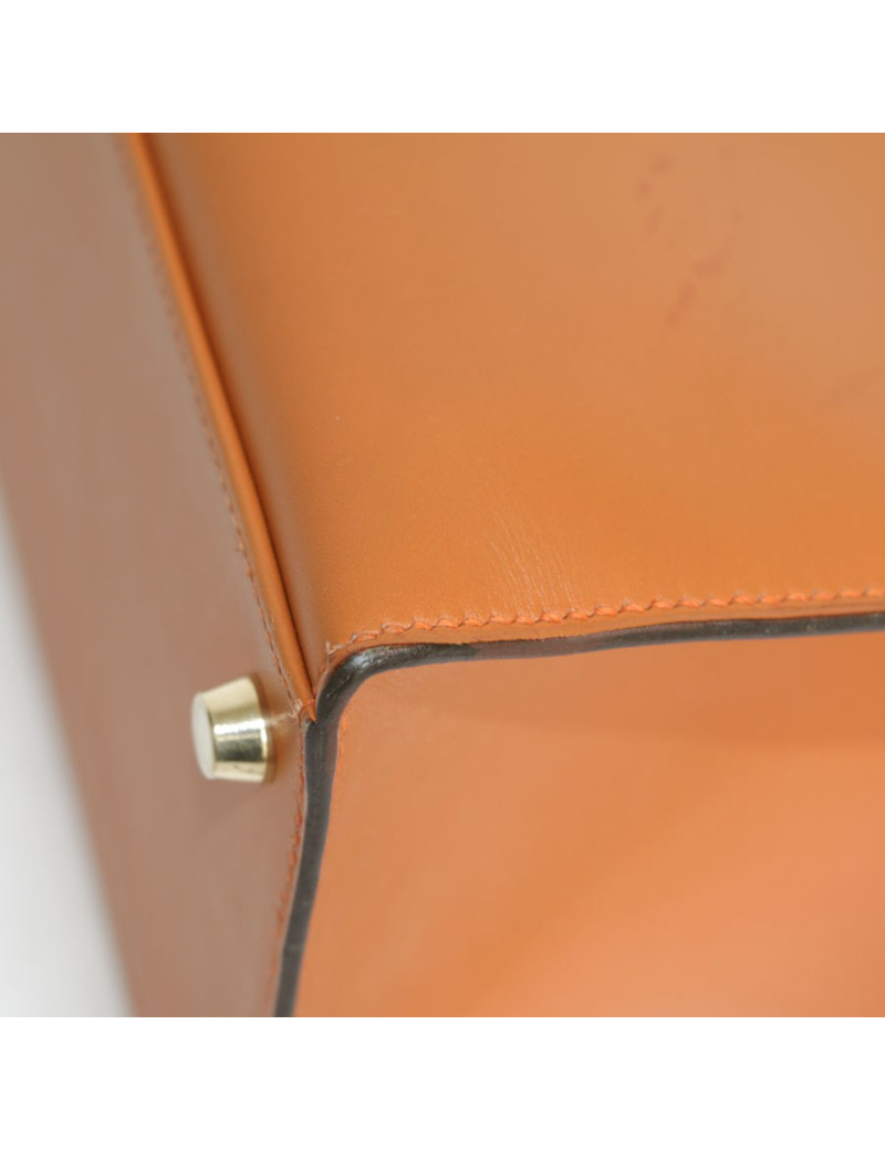 Kelly 32 HERMES leather fire orange box