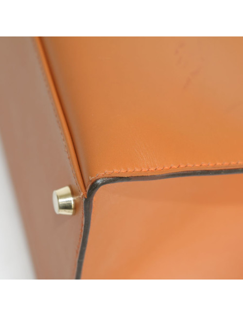 Kelly 32 HERMES leather fire orange box