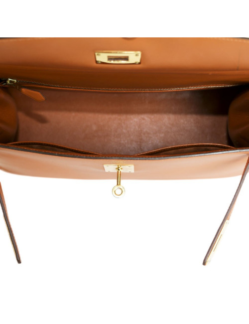 Kelly 32 HERMES leather fire orange box