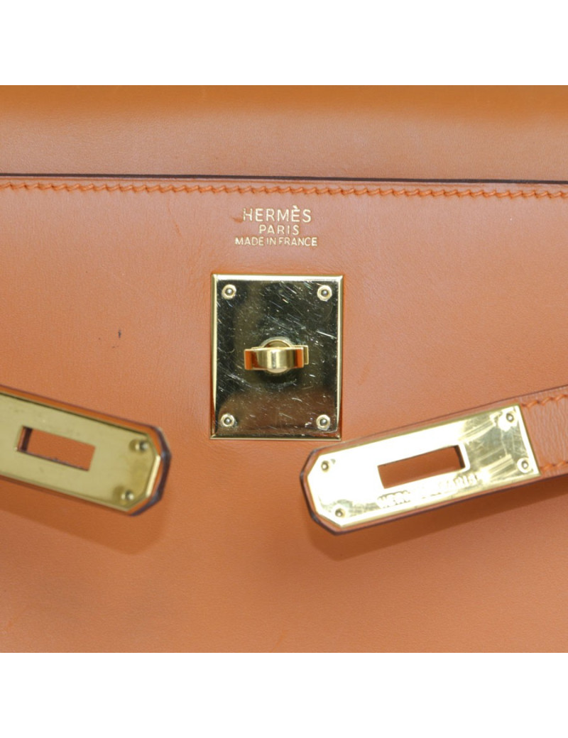 Kelly 32 HERMES leather fire orange box