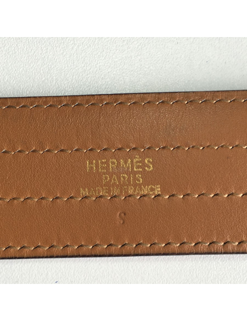 Ceinture HERMES Vintage en cuir noir T75